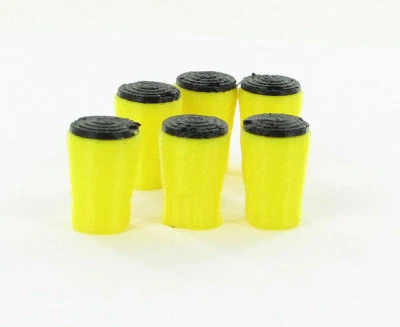 1:50 YELLOW CRASH ABSORPTION BARRELS PLASTIC 3D TO SCALE DIORAMA PART - Image 1 of 2