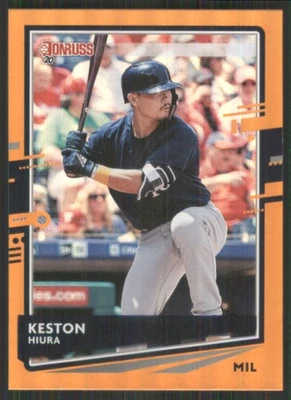 2020 Donruss Holo Orange #184 Keston Hiura Milwaukee Brewers TW1311 - Image 1 of 2