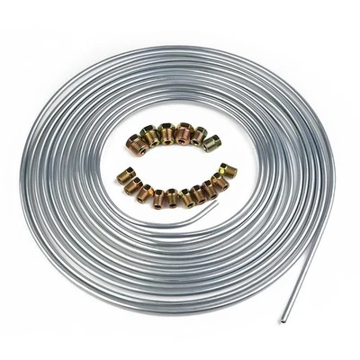 Brake line Silver 25 feet Flexible With 16pcs Fittings Assortment Equipment - Image 1 of 4