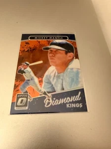 2017 Panini Donruss Optic - Diamond Kings Mickey Mantle #7 Orange Prizm 99/199 - Picture 1 of 2