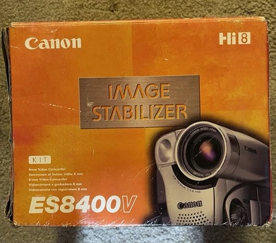 Canon ES8400V Hi8 8mm Video Camcorder with Charging Cords and Instructions - Image 1 of 4