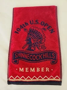 Vintage Shinnecock Hills Member 104th U.S. Open Golf Towel Deep Blue & Red - Picture 1 of 12