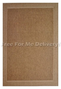 SUNSET BROWN INDOOR OUTDOOR MODERN FLOOR RUG (L) 200x290cm **FREE DELIVERY** - Picture 1 of 3