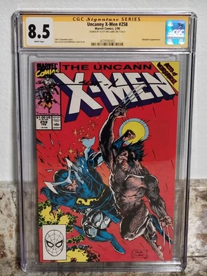 Uncanny X-men #258 Marvel 1990 CGC 8.5 Signed by Scott Williams Mandarin app~ - Image 1 of 3