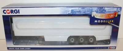 Corgi 1/50 Scale CC19912 - Tri Axle Fridge Trailer with Skirts - White - Image 1 of 4