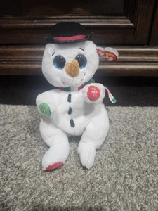 2023 Ty WEATHERBY SNOWMAN Christmas/Winter Beanie Bellies - 6" NEW - Picture 1 of 5