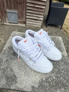 Nike SB Dunk Low Pro | Triple White | Orange Label | Size 8.5 - Picture 1 of 8