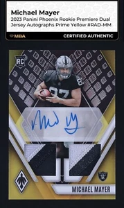 2023 Panini Phoenix Michael Mayer PRIME YELLOW ROOKIE PATCH AUTO #/75 - MBA AUTH - Bild 1 von 4