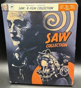 SAW 8 FILM UNRATED COLLECTION -WALMART EXCLUSIVE BLURAY STEELBOOK *NEW & SEALED* - Picture 1 of 10