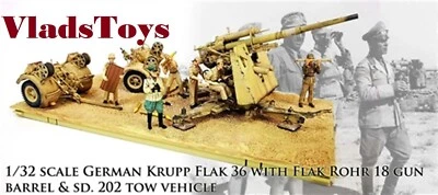 Forces of Valor 1/32 Krupp 88mm FlaK 18 German Army AA DAK North Africa 801008B - Image 1 of 4