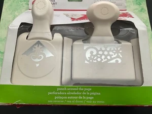 New large Martha Stewart Santa Sleigh Snowflake Scroll Border & Corner Punches - Picture 1 of 4