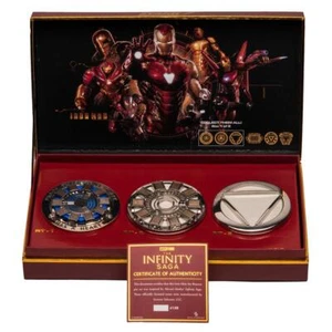 Marvel Iron Man Arc Reactor Magnetic Replica Pin Set Collector LE5000 RARE - Picture 1 of 9