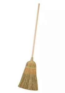 Giant Commercial Corn Broom 15 Inch Sweeping Width Heavy Duty Use Straw Cleaning - Picture 1 of 5