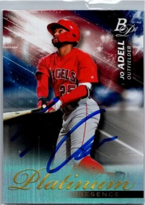 2018 Bowman Platinum #PP-2 Jo Adell Platinum Presence Autographed/Signed - Image 1 of 2