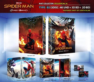 SPIDER-MAN: HOMECOMING [Blu-ray] 4K+3D+2D (STEELBOOK) 3-DISC Lenticluar B2, WeET - Picture 1 of 2
