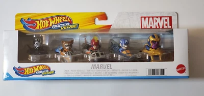 NEW Hot Wheels Marvel Racer Verse Character 5 Pack Set First Appearance Thanos - Image 1 of 4