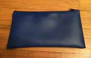 BLAU Vinyl Bankeinlage Geldbeutel-Geldmünzen Organizer 10,5 Zoll BREIT BIS 5,5 Zoll HOCH - Bild 1 von 1