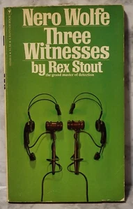 Nero Wolfe Three Witnesses by Rex Stout 1976 Printing Paperback - Imagen 1 de 3