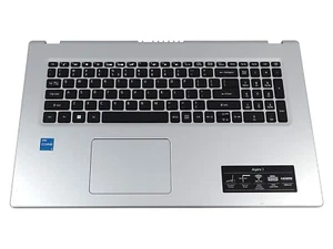 CONJUNTO REPOSAMANOS TECLADO PLATEADO PARA PORTÁTIL ACER ASPIRE 3 A317 PANEL TÁCTIL AP3A8000200 - Imagen 1 de 2
