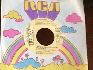 DAVID BOWIE “LET’S SPEND THE NIGHT TOGETHER” PROMO 45 RPM - Picture 1 of 3