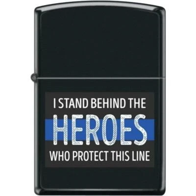 Encendedor Zippo - I Stand Behind the Heroes negro mate - 854445 Foto 1 de 4
