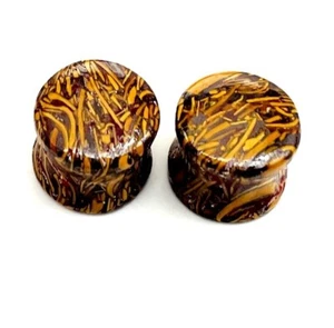 Natural Mariyam Plugs, Double Flare, Handmade, Size 3mm to 50 & More Customize. - Picture 1 of 2