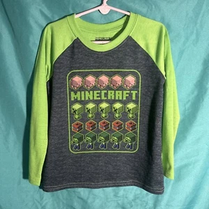 Minecraft Size 4/5 Long Sleeve Shirt Pajama Shirt Pj Shirt Boy Casual Apparel - Picture 1 of 3