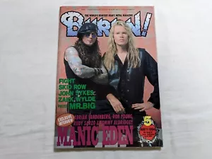 Burrn Japanese Heavy Metal Magazine May 1994 MANIC EDEN/FIGHT/SKID ROW - Imagen 1 de 8
