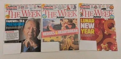 The Week Junior Kids Magazines Lot Of 3 January 2025 Jimmy Carter Lunar New Year Foto 1 de 4