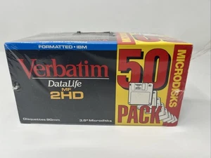 Verbatim Datalife MF 2HD 50-Pack of 3.5" Microdisks / Floppy Disks - New - Picture 1 of 7