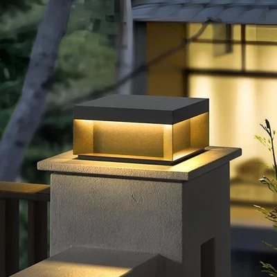 Luzes de pilar modernas de luxo com iluminação LED quente - IP65 à prova d'água inoxidável... - Imagem 1 de 4