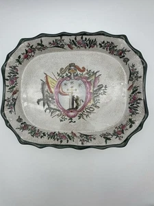 Wong Lee WL 1895 Crackle Porcelain Tray Platter - Picture 1 of 13
