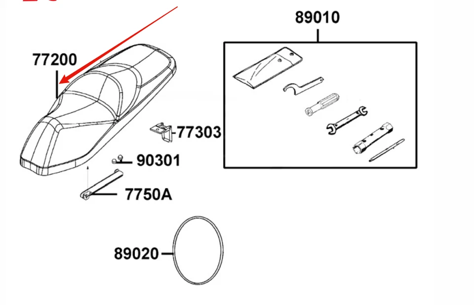 Sitzbank KYMCO X-Town 125 77200-ABD2-E00-T01 OEM - Bild 1 von 1