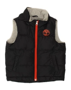 Chaleco acolchado gráfico TIMBERLAND bebé niño 12-18 meses poliéster negro BZ87 - Imagen 1 de 3