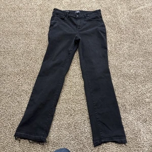 Jeans dritti NYDJ Marilyn da donna taglia 12 neri denim tecnologia Lift Tuck - Foto 1 di 5