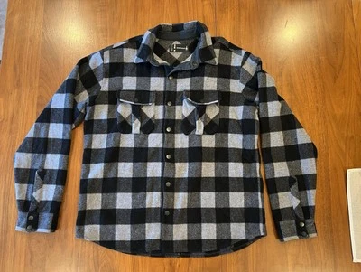 Smartwool Anchor Line Shirt Jacket, Black And Gray Plaid, Men’s XL - Image 1 of 4