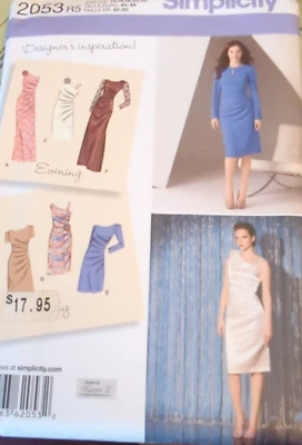 Simplicity PATTERN# 2053 MISSES' EVENING & DAY DRESSES SIZE 14-16-18-20-22 UC - Image 1 of 4