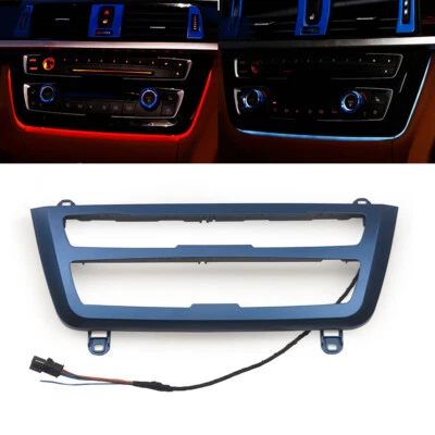 Para BMW 3 Serie 4 3GT F30 Azul Centro Aire Acondicionado Panel Luz LED Ambiental Foto 1 de 4