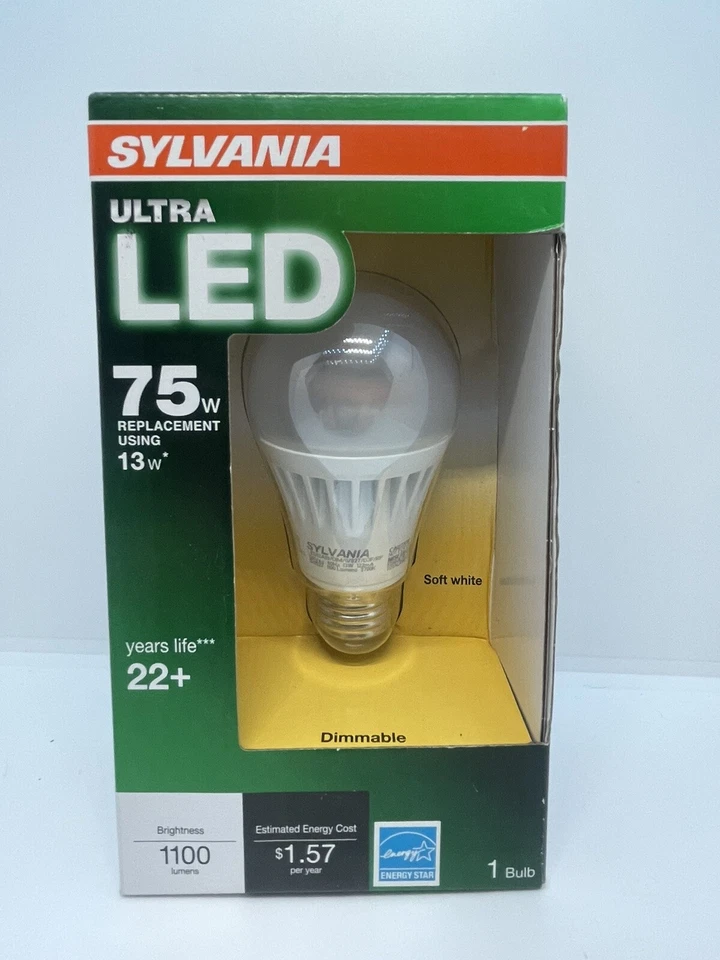 1 SYLVANIA ULTRA LED Light Bulb 13W Replacement 75W LED13A19 Dimmable - Image 1 of 4