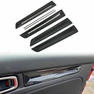 For Honda Civic 2022-2023 carbon fiber ABS Interior Door Panel Strip Cover Trim - Picture 1 of 8