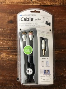 Monster iCable 7' Foot Long Cable With Pouch for iPod Mac PowerBook - Picture 1 of 4