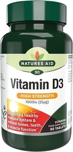 Natures Aid High Strength Vitamin D3 1000iu(25ug) - 270 Tablets Dated 2027 - Picture 1 of 6