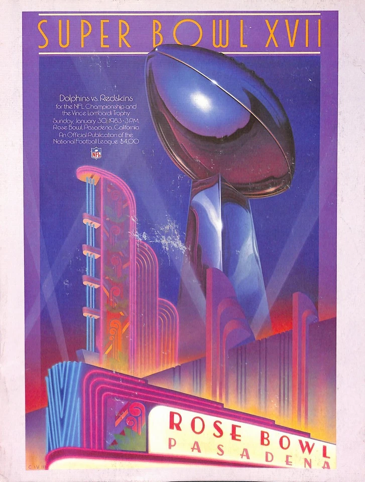 Super Bowl XVII Game Program Miami Dolphins vs. Washington Redskins 182078 - Image 1 of 1