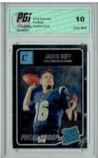 Jared Goff 2016 Donruss Press Proof #372 SP, 100 Made Rookie Card PGI 10