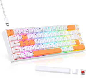 TECURS Gaming-Tastatur Mechanische Hot-Swap-Fähige, Gamer Tastatur RGB Mit Kabel - Bild 1 von 12
