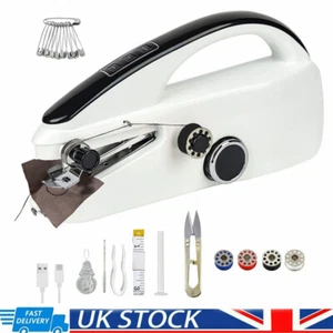 Handheld Mini Cordless Sewing Machine Portable Thread Stitch Clothes Home Kit - Picture 1 of 16