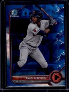 2022 Bowman Chrome Draft Sapphire #BDC134 Angel Martinez Guardians - Foto 1 di 2