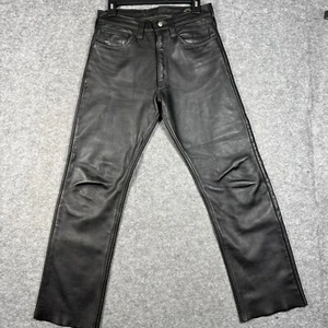 NYC LEATHER MAN Moto Pants Size 29 Breeches MAL IML BLUF Motorcycle - Picture 1 of 24