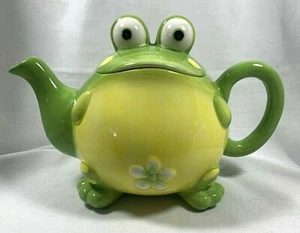 2005 BURTON & BURTON TOBY THE TOAD FROG CERAMIC TEAPOT HAND PAINTED - Picture 1 of 12