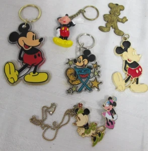 7 PIEZAS COLLAR DE ESMALTE DE COLECCIÓN DISNEY MINNIE MOUSE MICKEY COLGANTES LLAVEROS - Imagen 1 de 6
